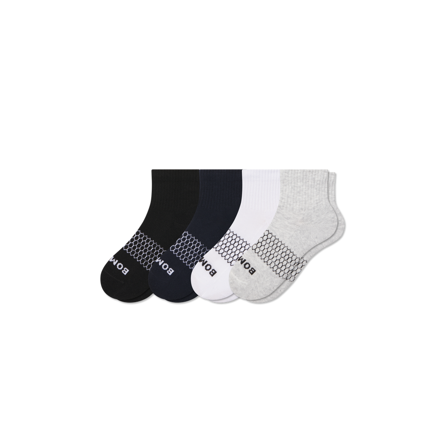 Youth Solids Quarter Sock 4-Pack - Daily Trail Step