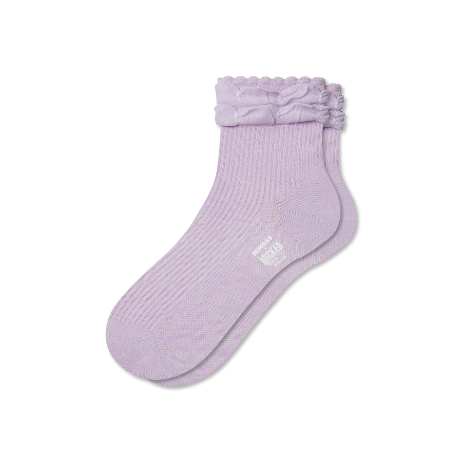 Wicked x Bombas Ruffle Quarter Socks - Light Run Comfort