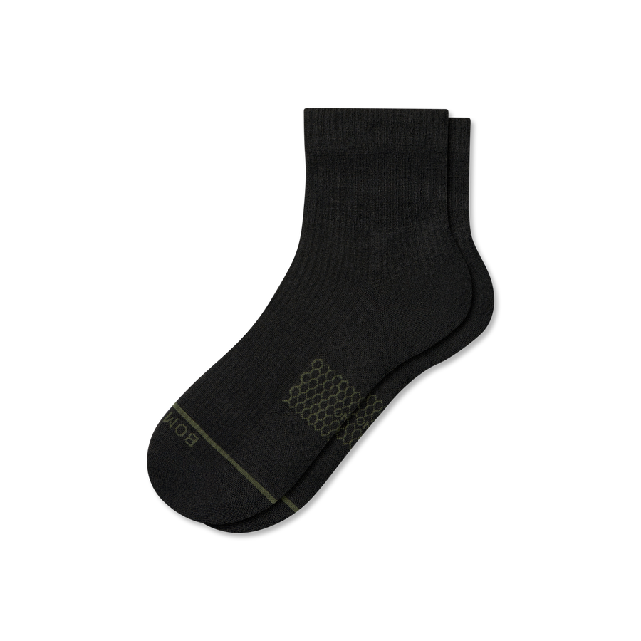 Women's Merino Wool Blend Modern Rib Quarter Socks - Easy Everyday Rotation
