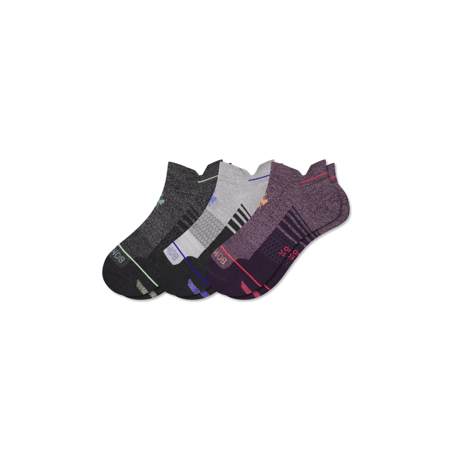 Men's Merino Wool Blend Run Ankle Sock 3-Pack - Daily Recovery Comfort
