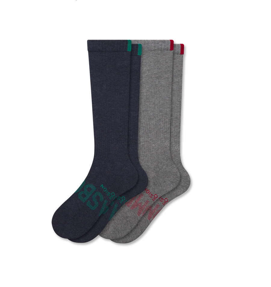 Women’s Everyday Compression Knee High Sock 2-Pack Gift Box - Daily Training Fit