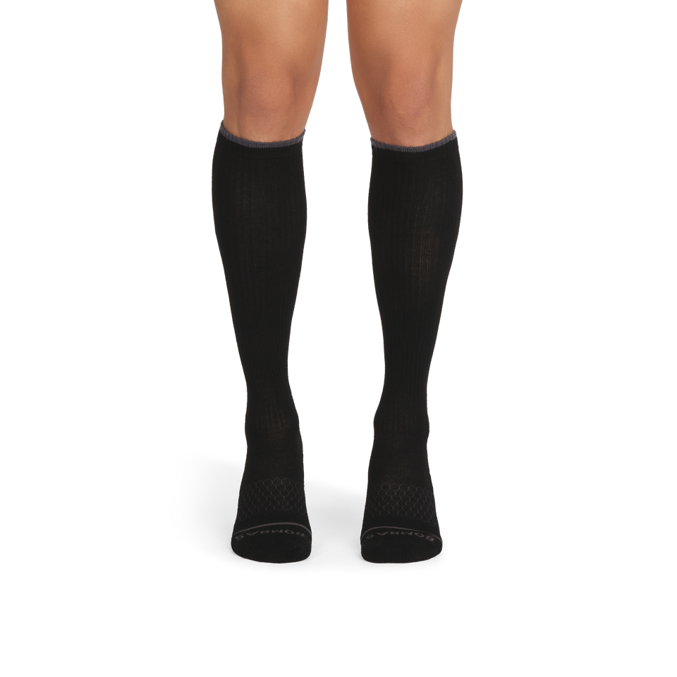 Merino Wool Everyday Compression Socks (15-20mmHg) - black MO1 [10250]