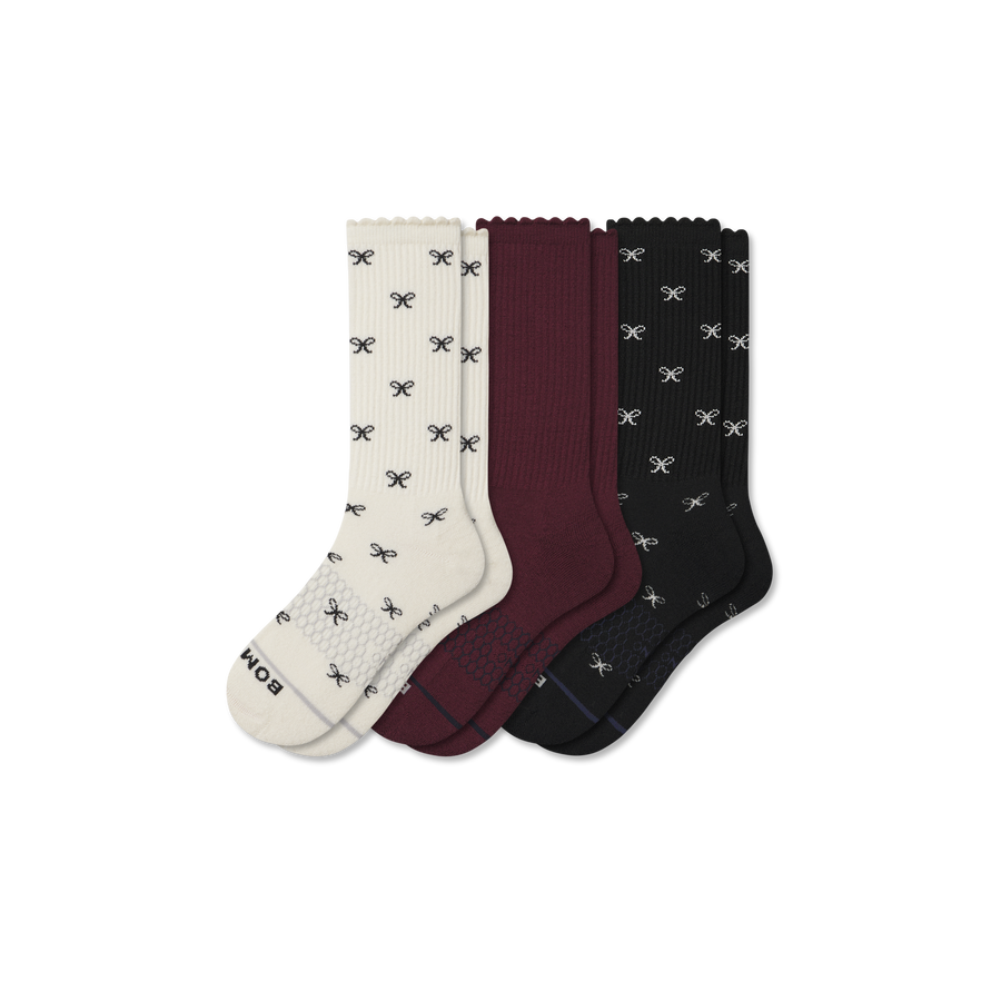 Women's Merino Wool Blend Calf Sock 3-Pack - Trail Run Move