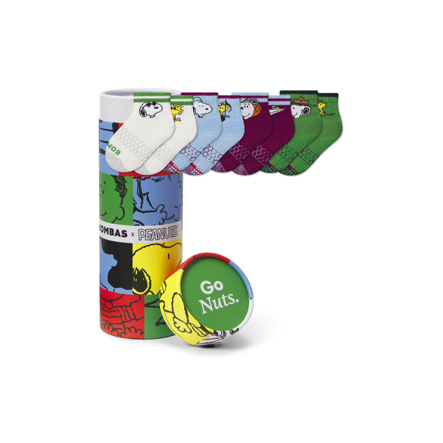 Peanuts x Bombas: Toddler Gripper Calf Sock 4-Pack Gift Box - Ready Home Storage