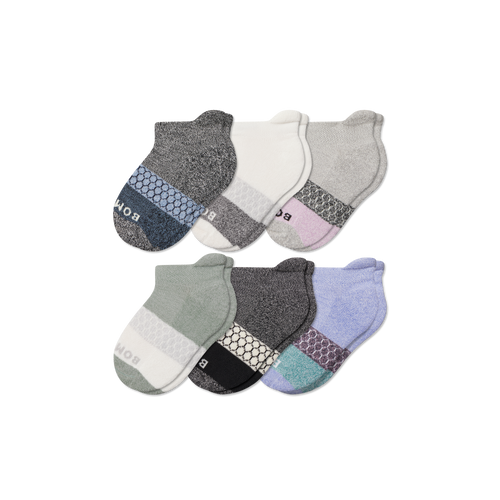 Junior Tri-Block Ankle Sock 6-Pack - mixed L [10324]
