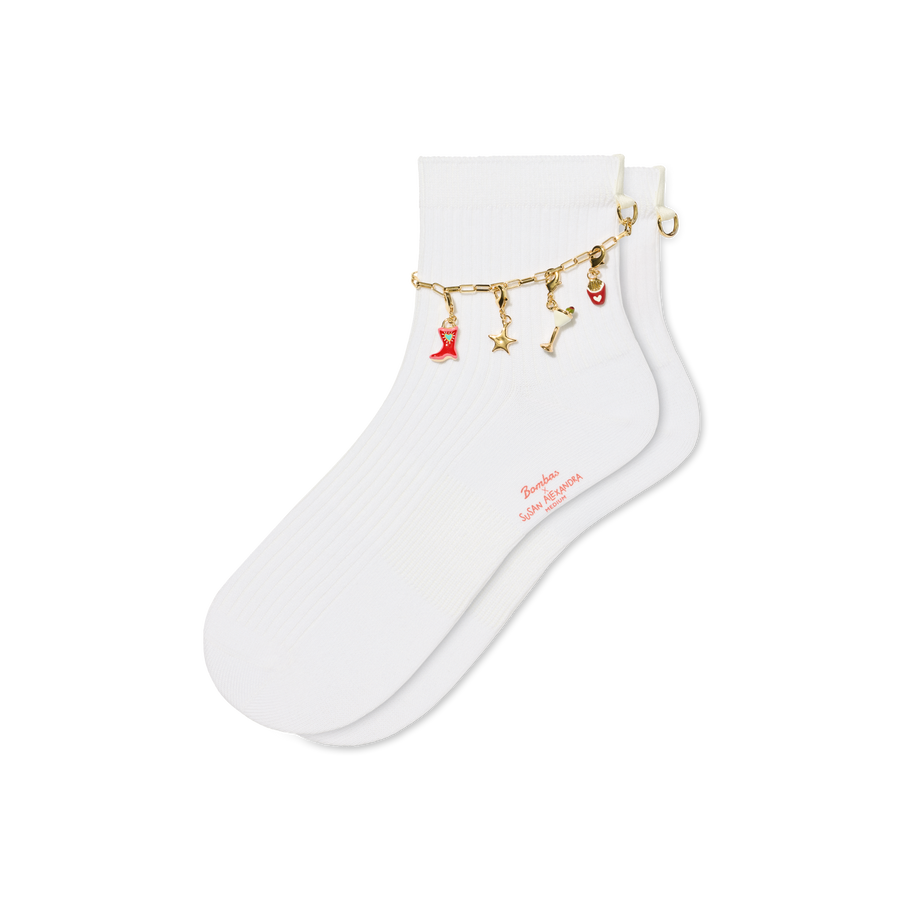 Bombas x Susan Alexandra Charms and Anklet Quarter Socks - Modern Office Move