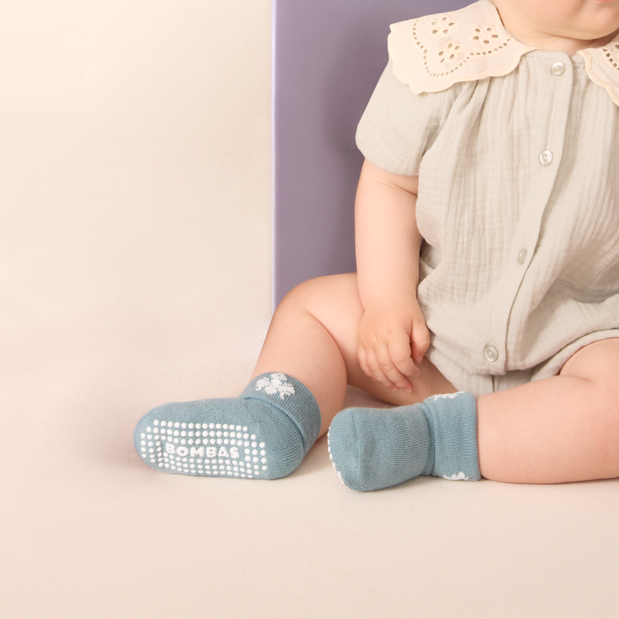 Baby Gripper Sock 4-Pack (6-12 Months) - Soft Ankle Support