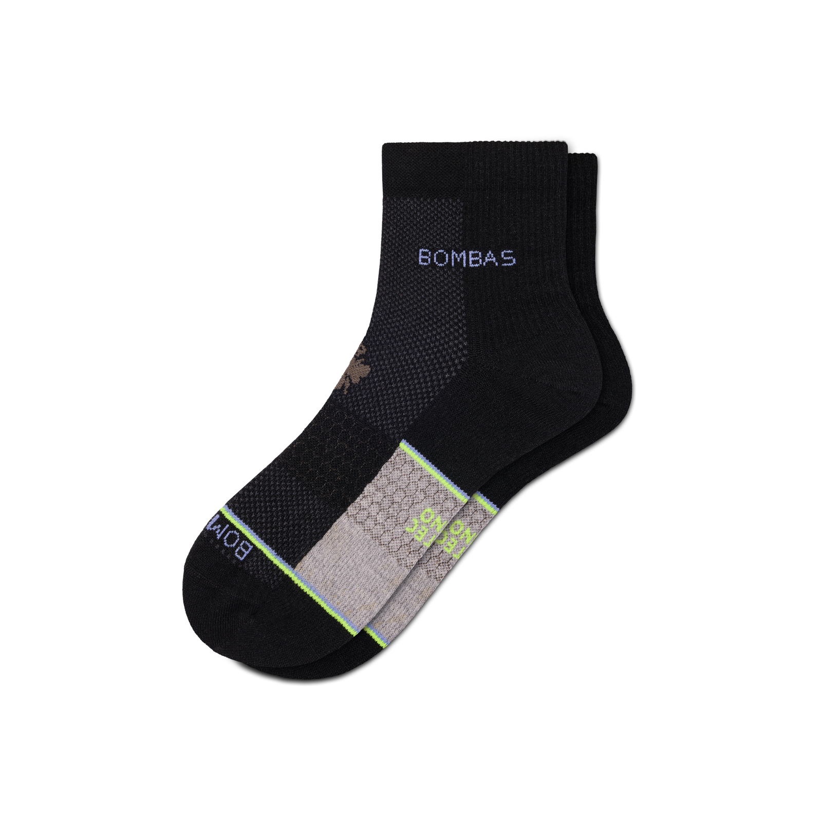UltraLite Sport Merino Wool Blend Quarter Socks - Black L [10441]