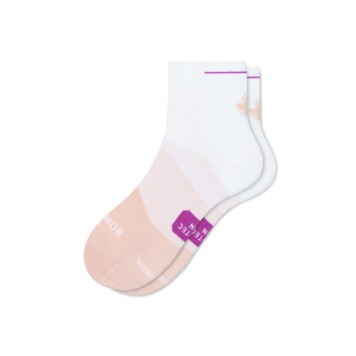 Run Quarter Socks - pink shadow L [10451]