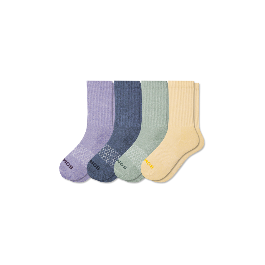 Youth Marl Calf Sock 4-Pack - Cozy Support