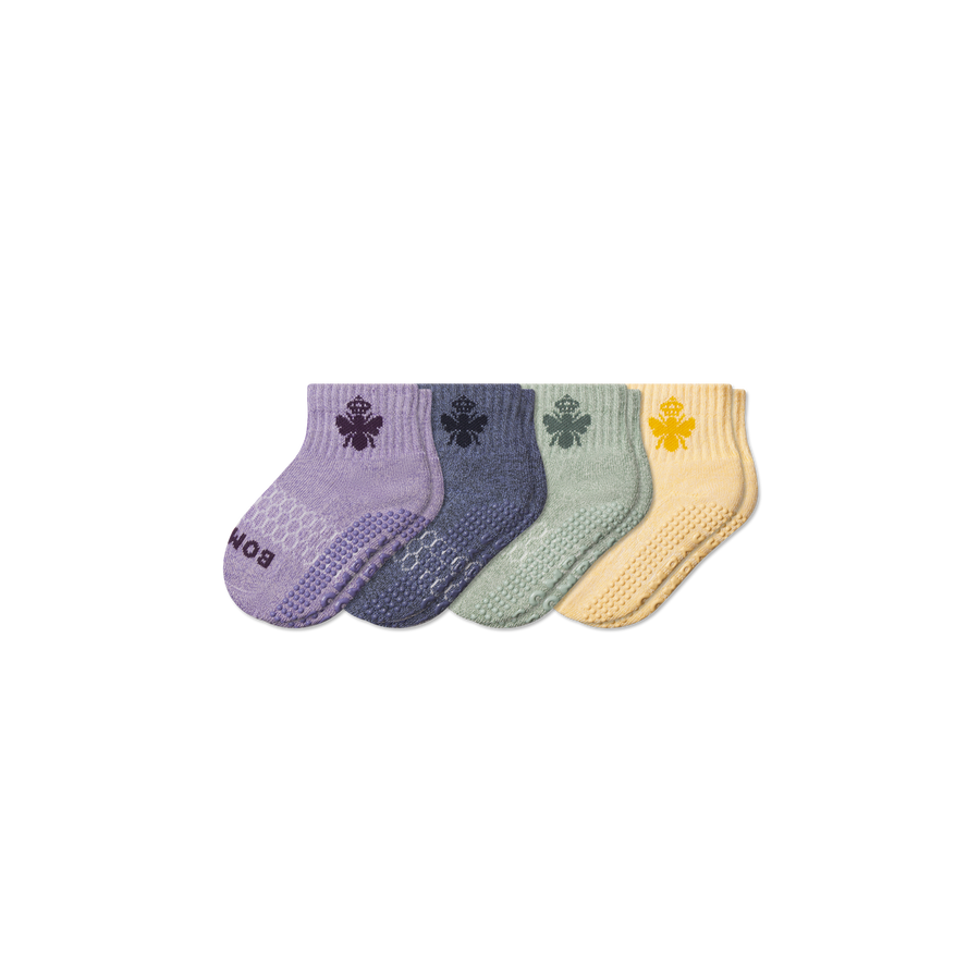 Toddler Marl Gripper Calf Sock 4-Pack - Fresh Travel Move