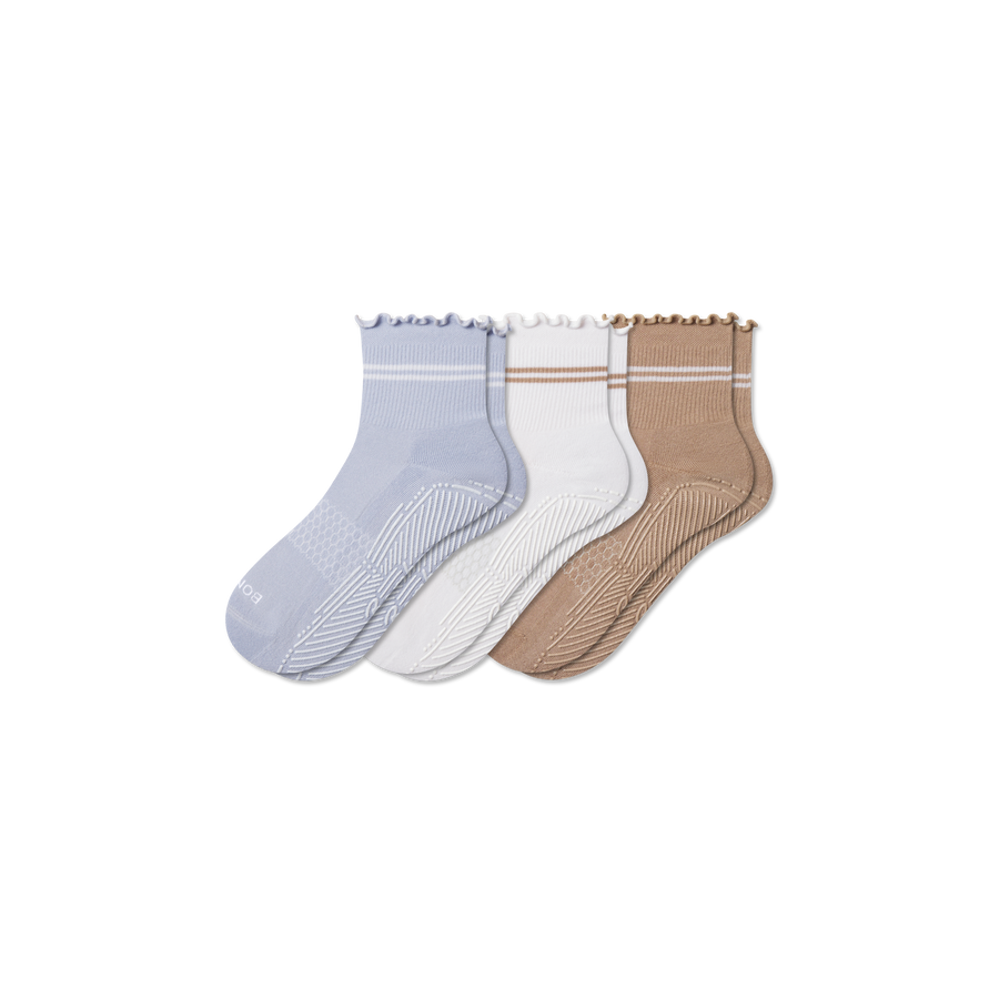 Women's Studio Gripper Quarter Sock 3-Pack - Cozy Grip