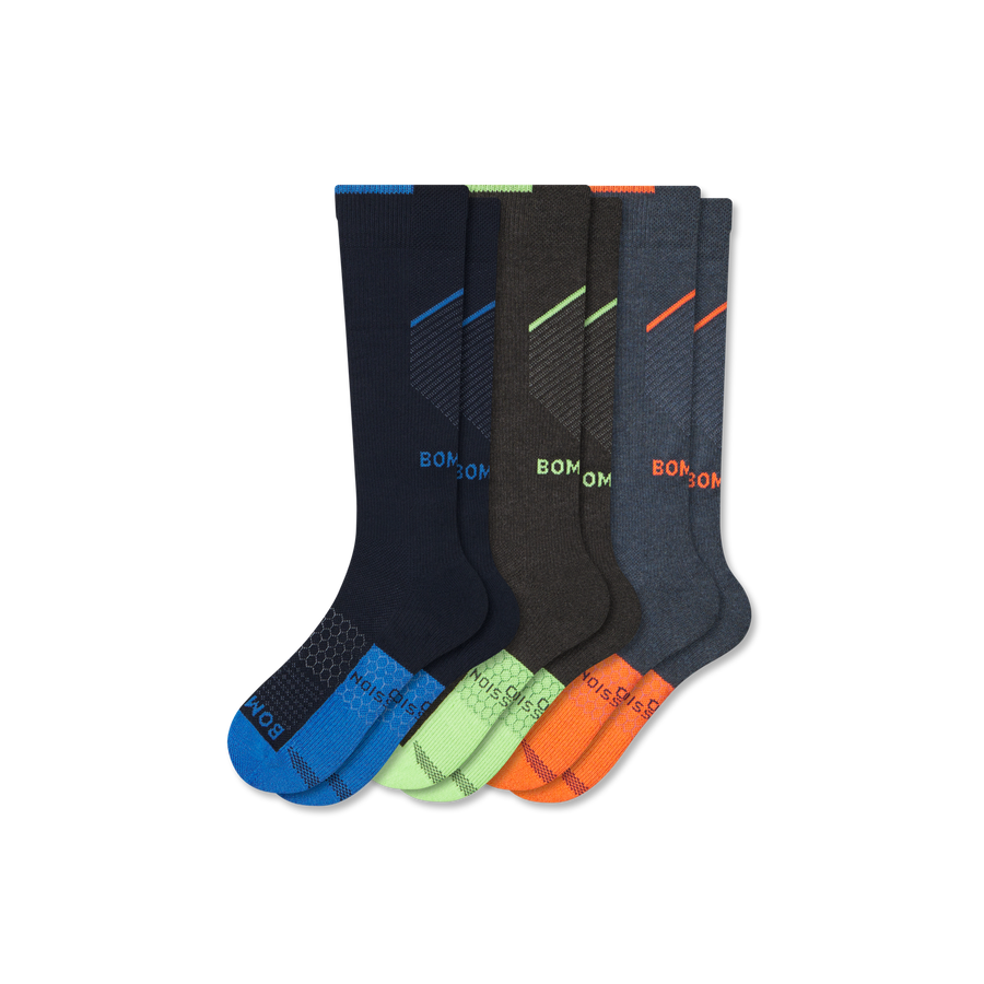 Men's Performance Compression Knee High Sock 3-Pack (20-30mmHg) - Flex Daily Fit