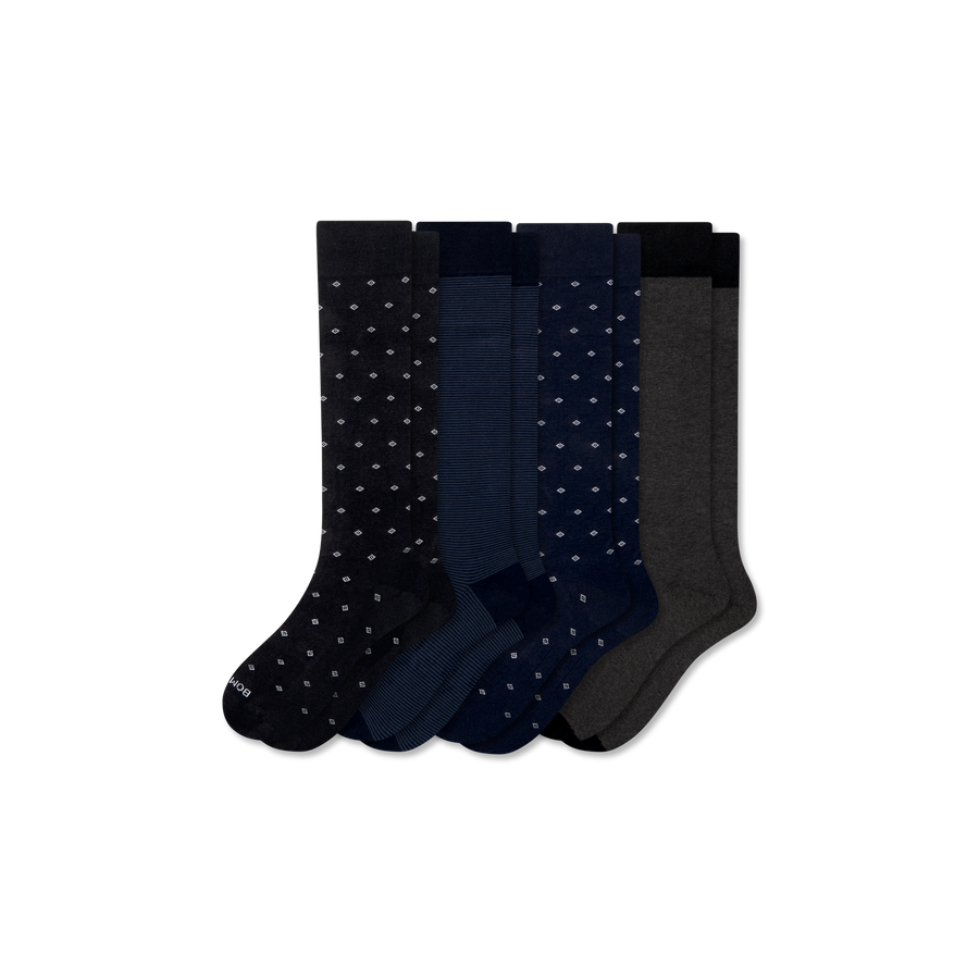Men's Dress Over the Calf Sock 4-Pack - Outdoor Weekend Cushion