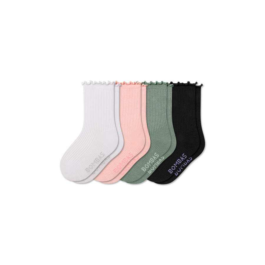 Junior Ruffle Rib Calf Sock 4-Pack - Fresh Studio Support