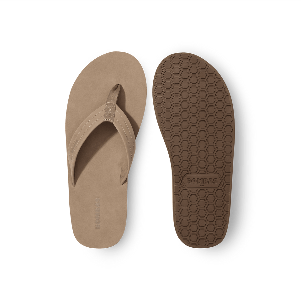 Men's Sunrise Nubuck Flip Flop - Warm Taupe L3 [10928]