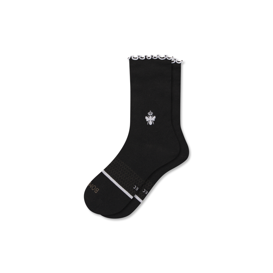 Women’s Ruffle Sport Half Calf Socks - Modern Everyday Pair