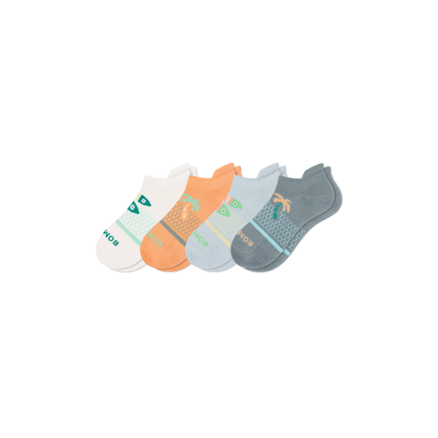 Youth Seaside Ankle Sock 4-Pack - Weekend Hike Support