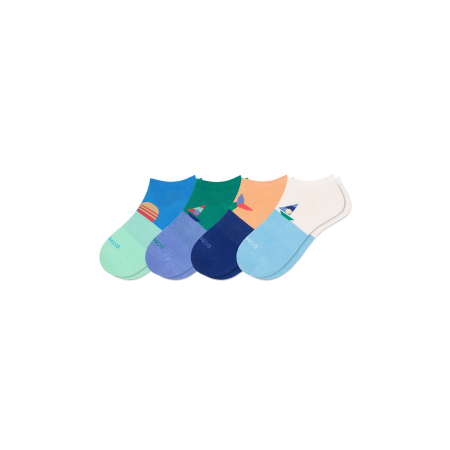Youth Lightweight Ankle Sock 4-Pack - Breathable Trail Support
