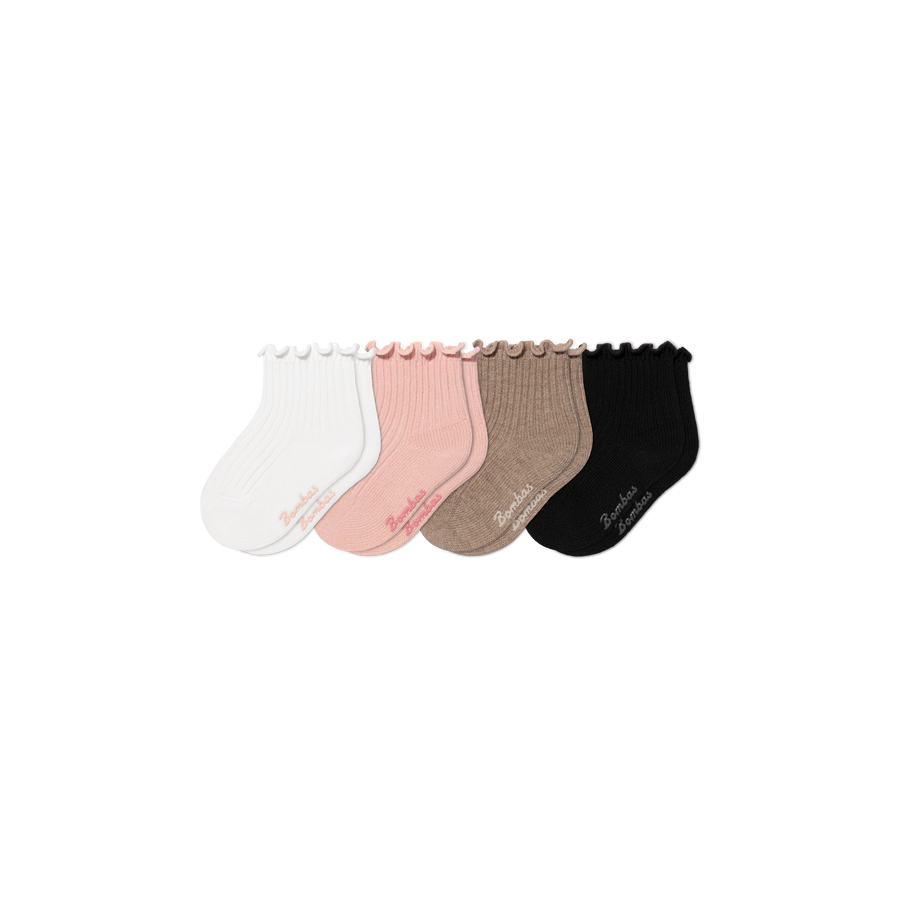 Baby Ruffle Rib Calf Sock 4-Pack (6-12 Months) - Easy Wear
