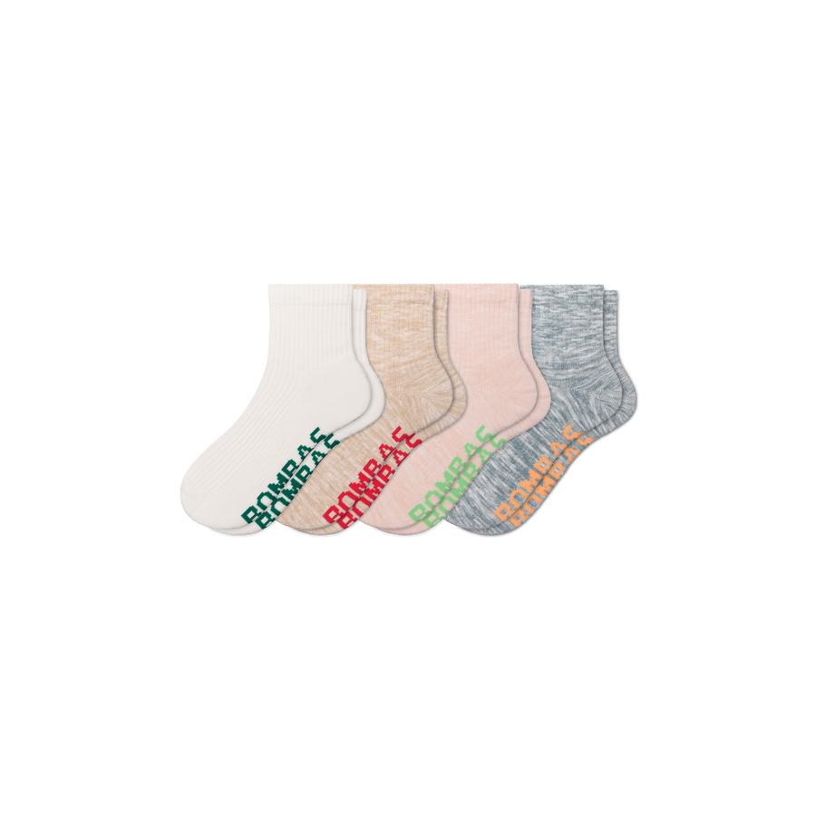Women's Summer Ragg Quarter Sock 4-Pack - Soft Recovery Move
