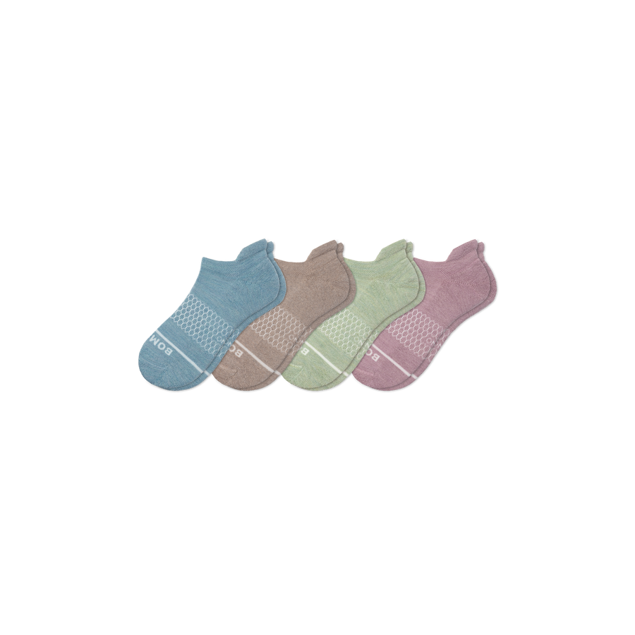 Women's Merino Wool Blend Ankle Sock 4-Pack - Easy Office Support