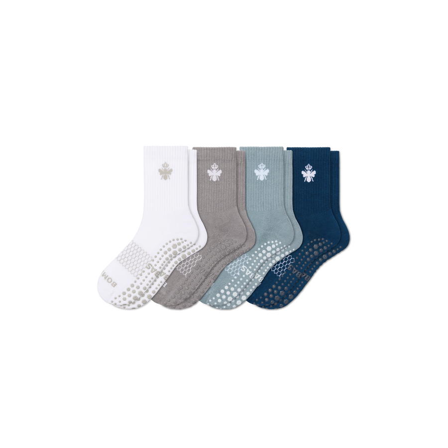 Women's Gripper Half Calf Sock 4-Pack - Cozy Lounge Comfort