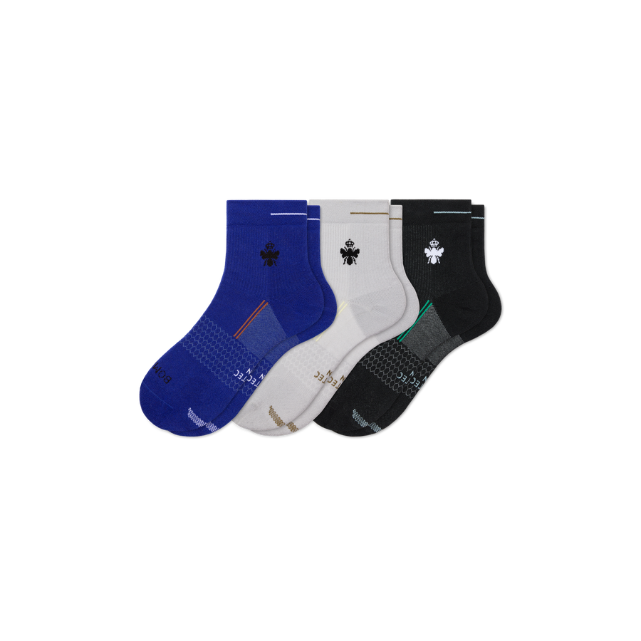 Men's Run Quarter Sock 3-Pack - Smooth Trail Support