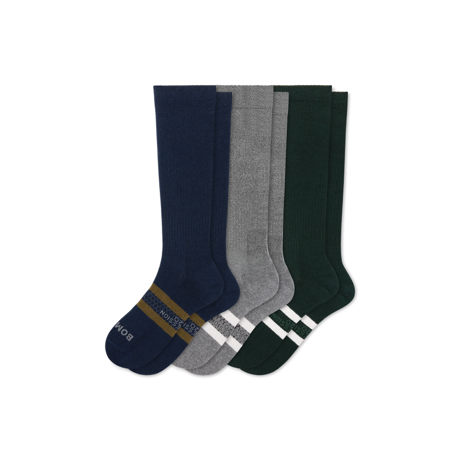 Men's Everyday Compression Knee High Sock 3-Pack (15-20mmHg) - Active Run Move
