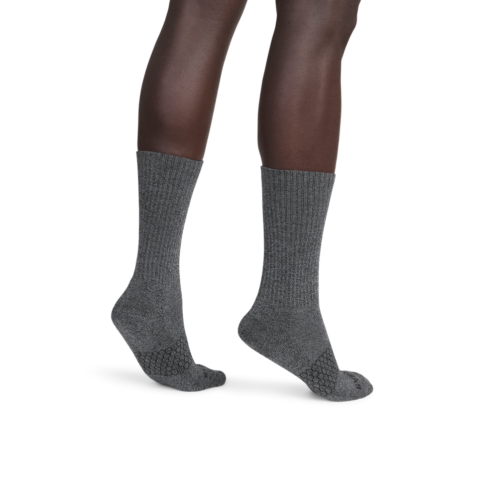 Marl Calf Socks - Black / Dark Grey MO2 [3129]