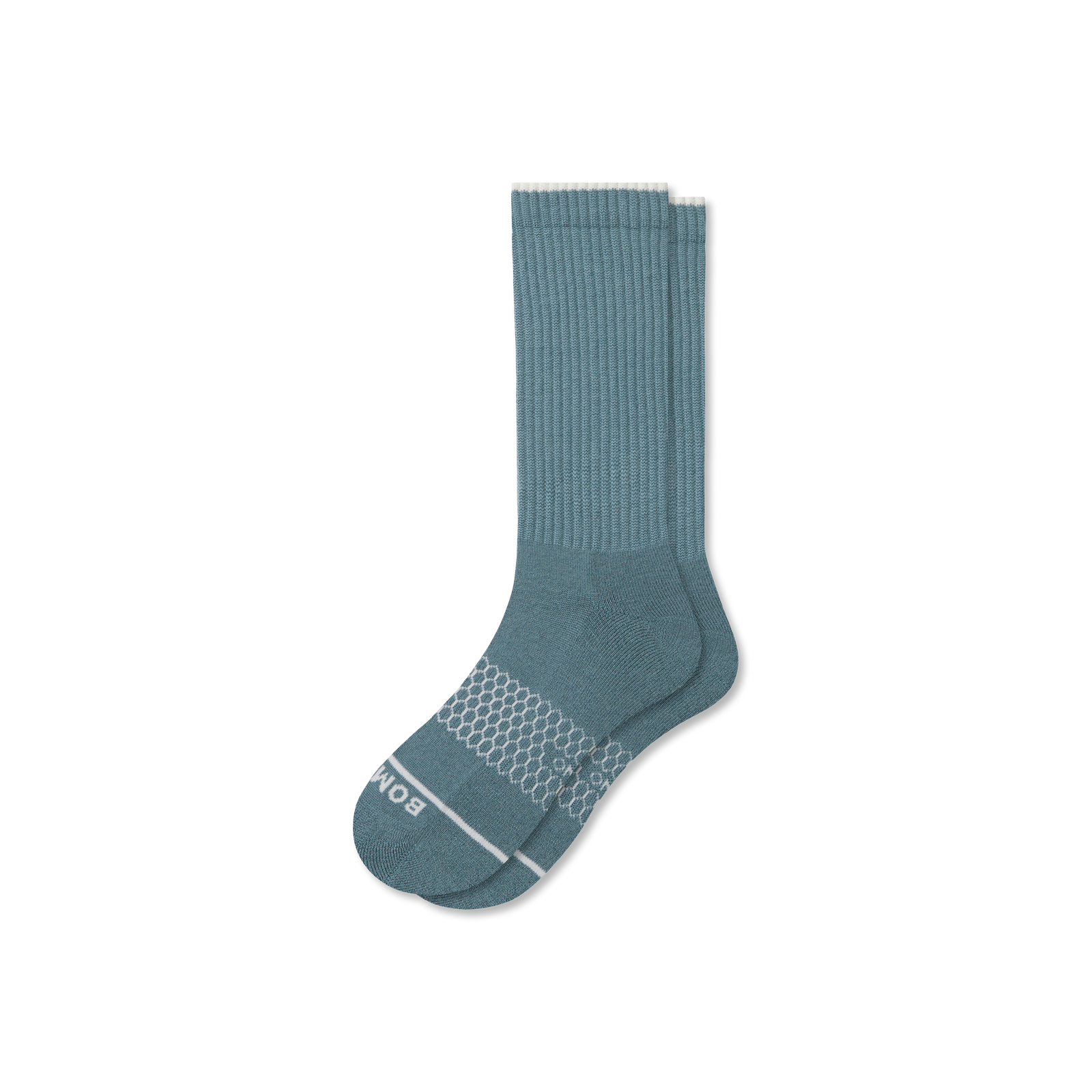 Merino Wool Blend Calf Socks - Grey Surf L [3535]