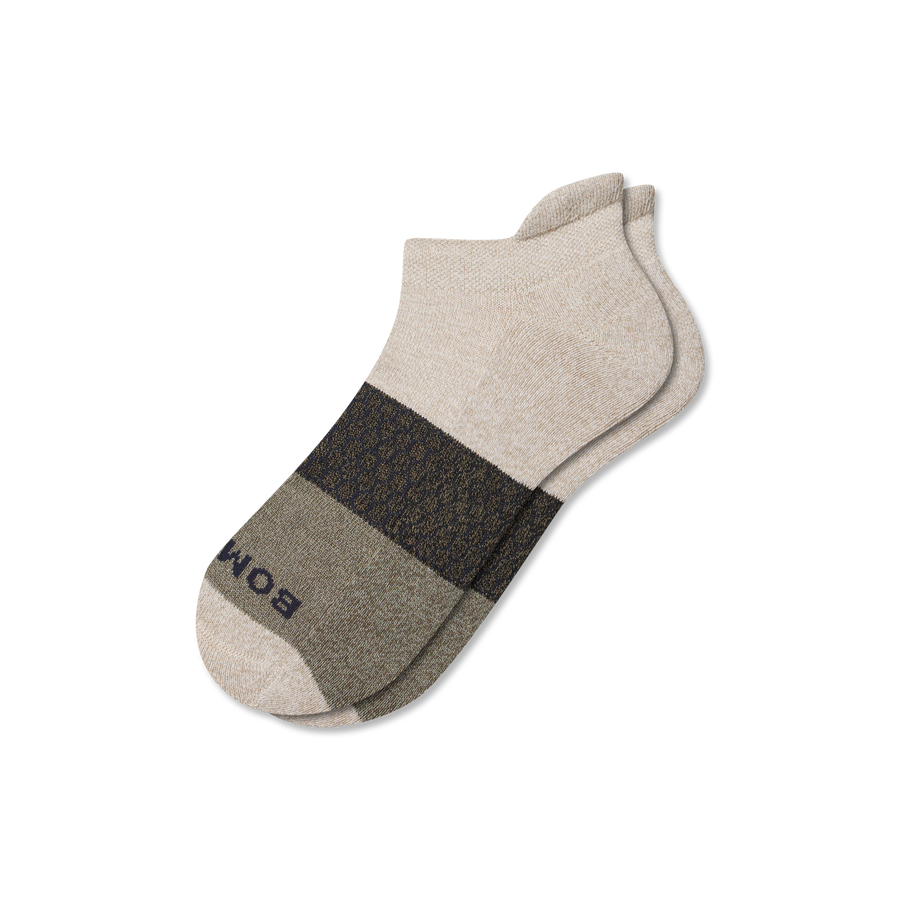 Men's Tri-Block Ankle Sock - Cozy Ankle Cushion
