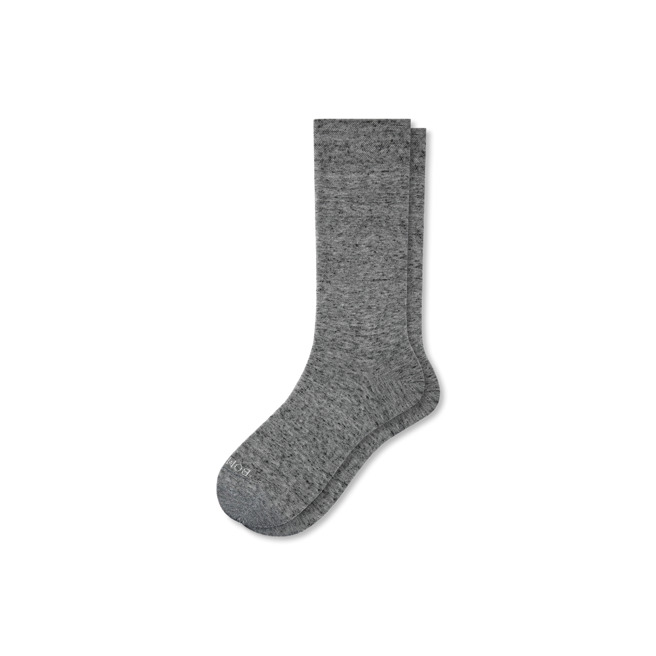 Women's Lightweight Calf Socks - Grey Contrast Toe L [3680]