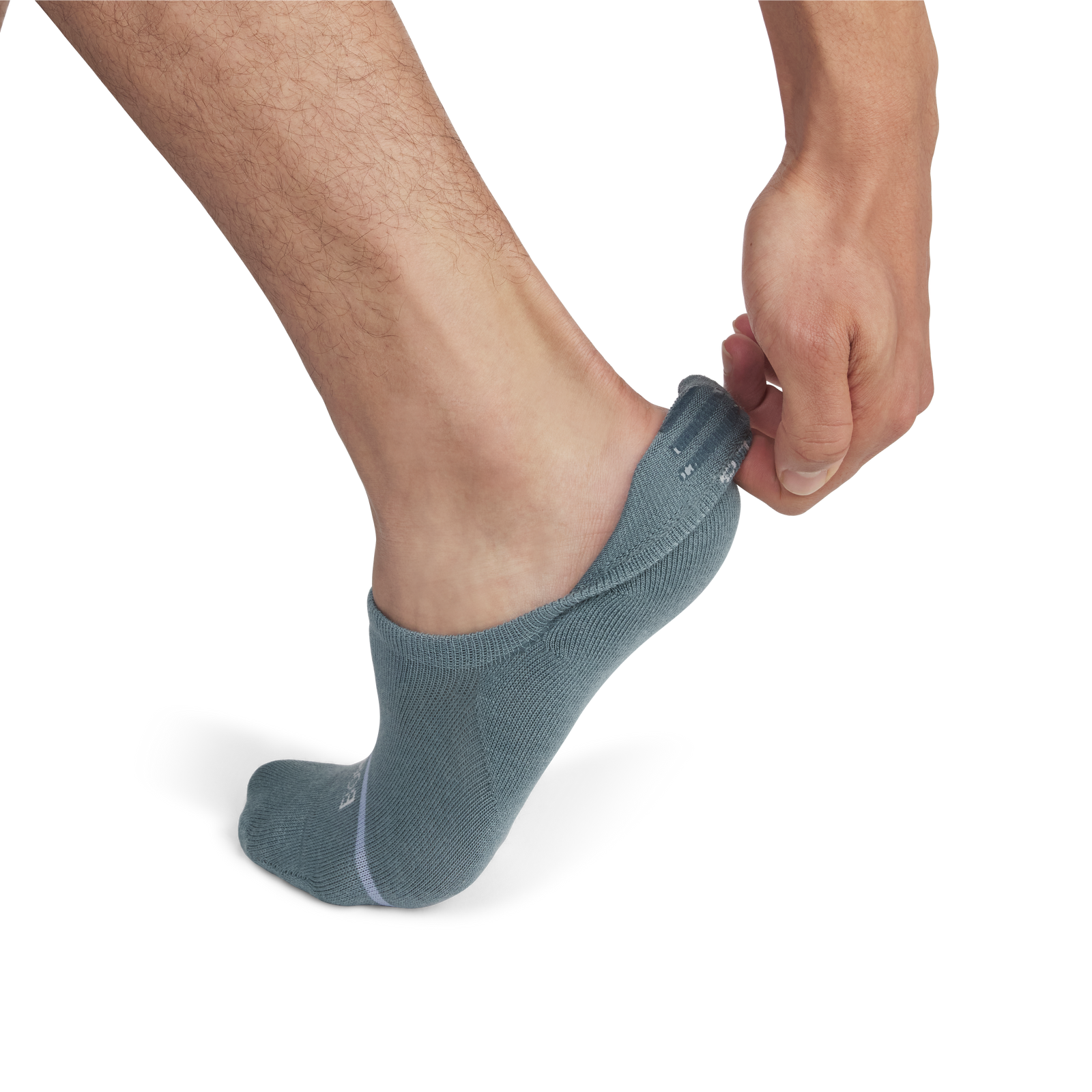 Lightweight Merino Wool Blend No Show Socks - Grey Surf MO Detail [3707]