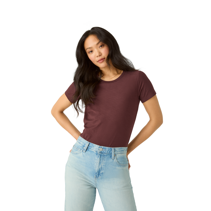 Women's Air Slub Crew Neck T-Shirt - Weekend Lounge Comfort