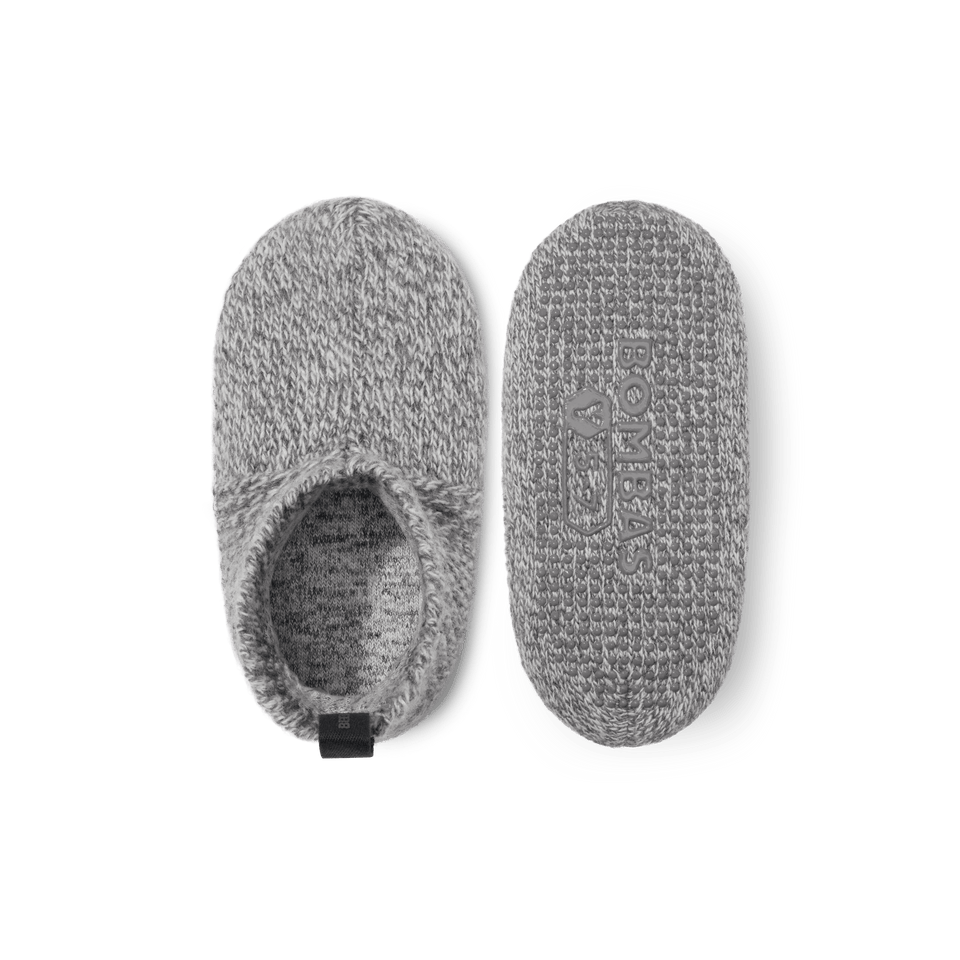 Toddler Marl Gripper Slipper - Medium Grey Heather L [6721]