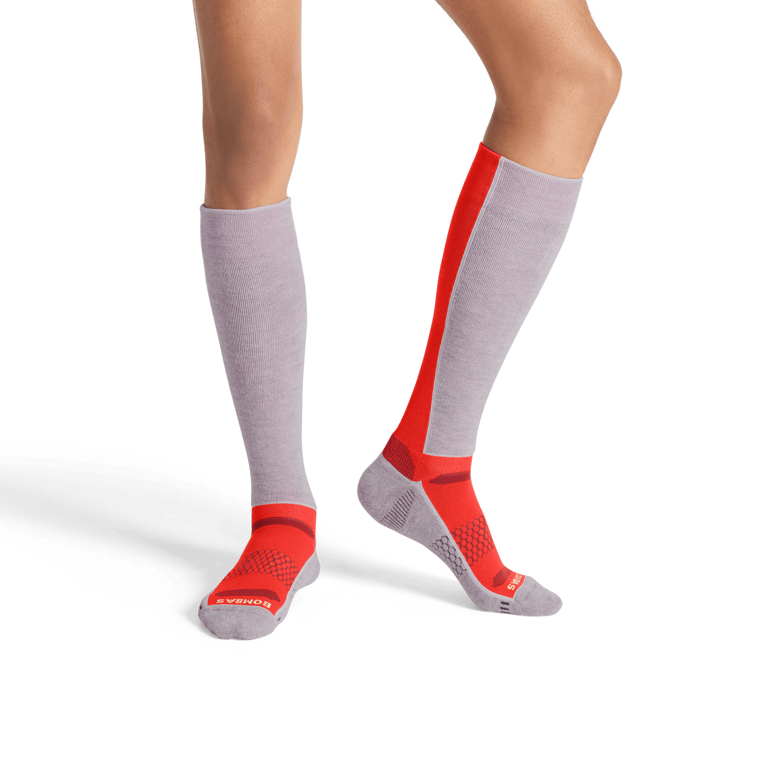 Mid-Cushion Merino Wool Ski & Snowboard Socks - Bright Tomato MO1 [6968]