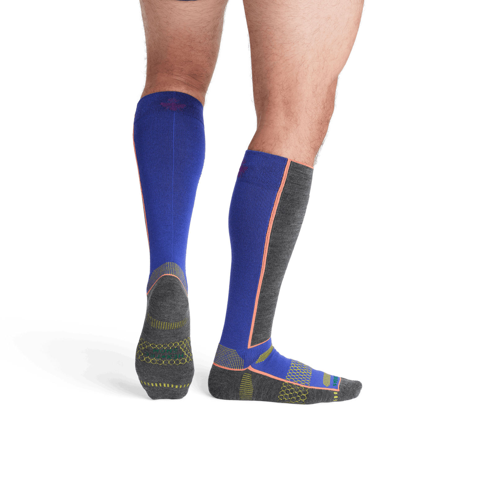 Merino Wool Blend Mid-Cushion Ski & Snowboard Socks Royal Blue MO2