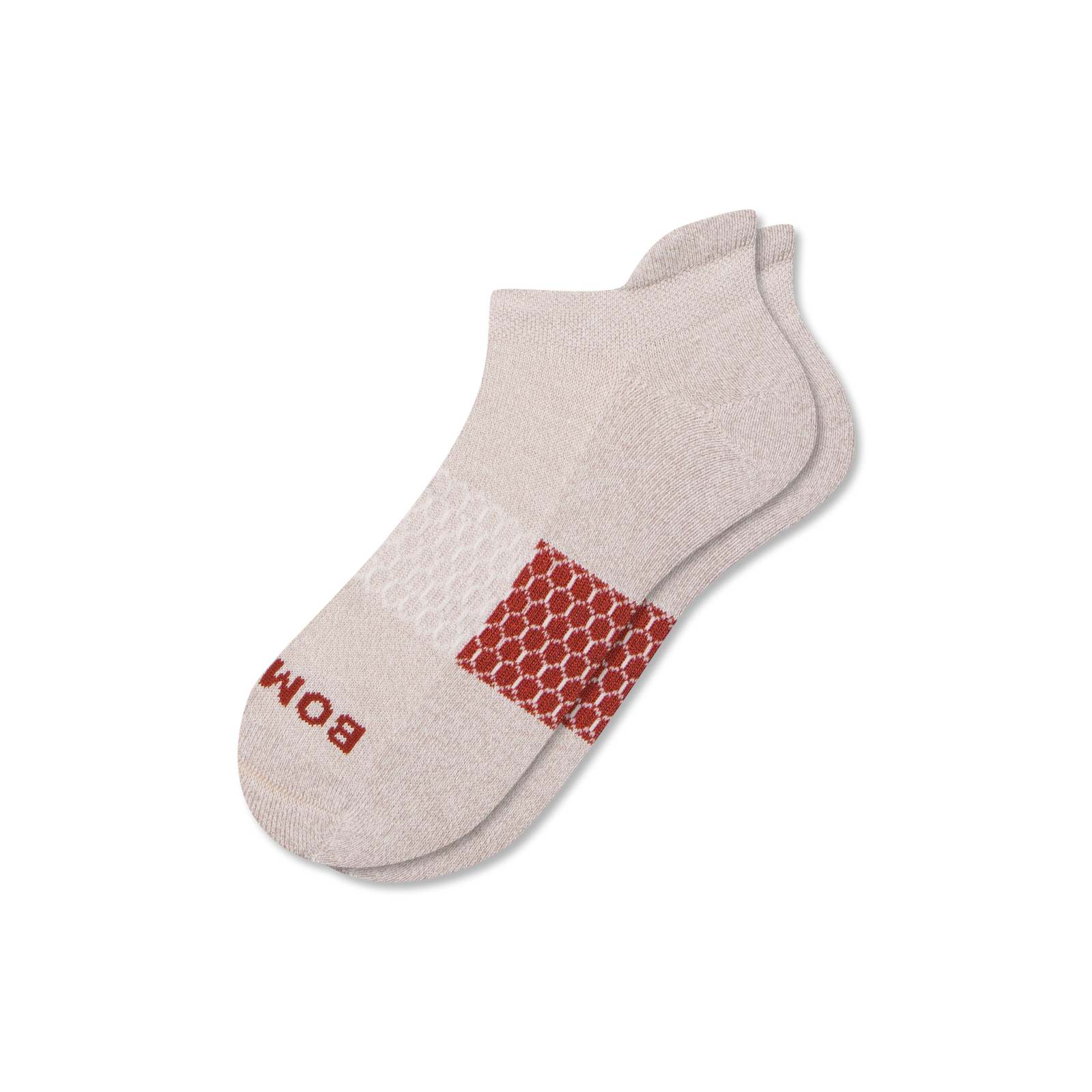 Marl Ankle Socks - Natural Taupe Rust Brown L [6973]