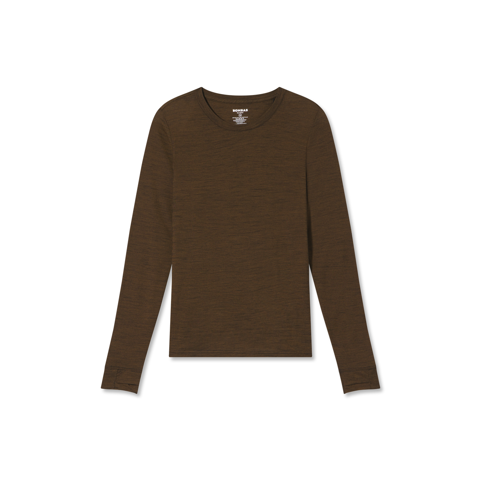 Women's Merino Blend Crew Neck Long Sleeve T-Shirt - Canteen L [7056]