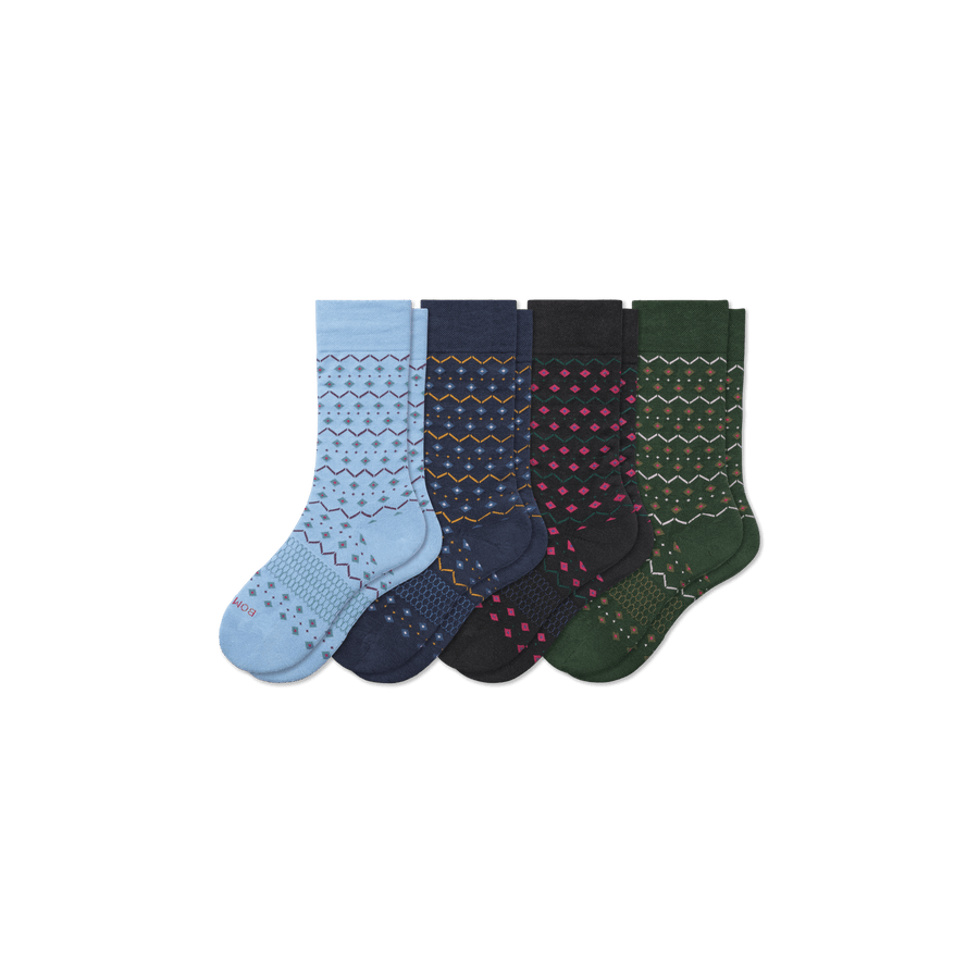 Youth Dress Calf Sock 4-Pack - Breathable Studio Step