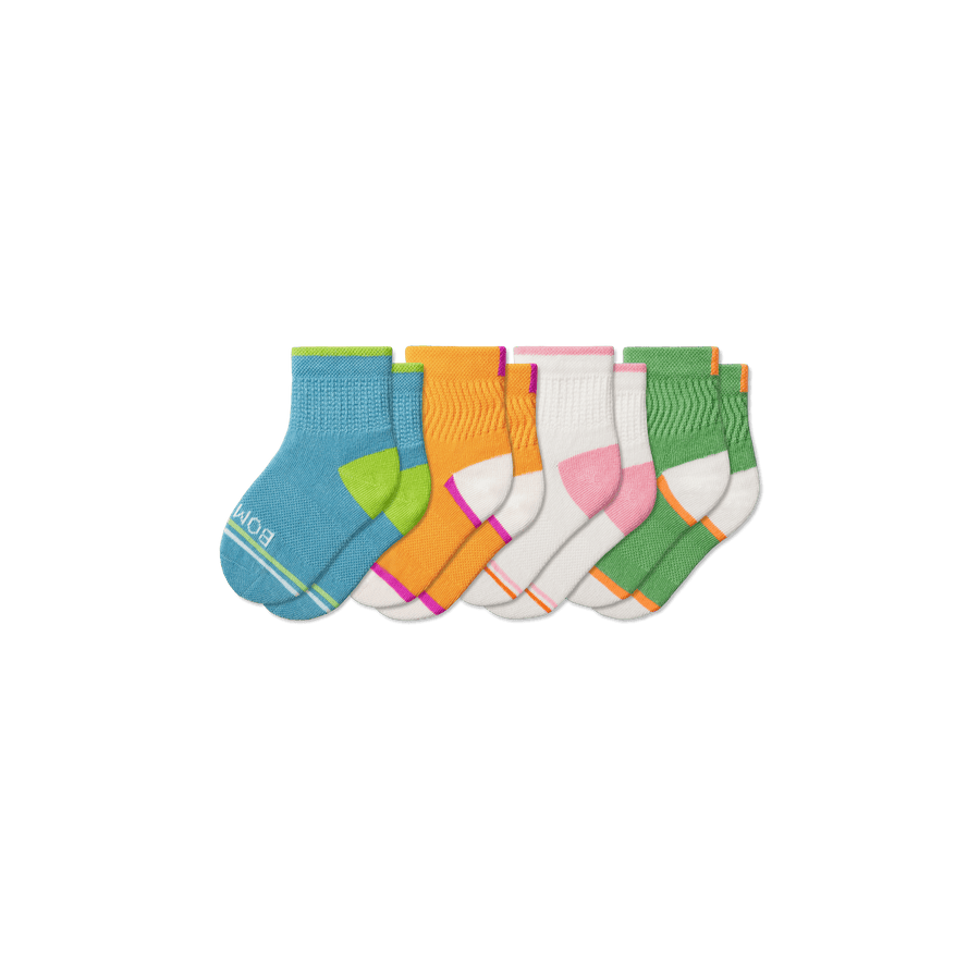 Toddler Lightweight Retro Knit Calf Sock 4-Pack - Breathable Shift Wear