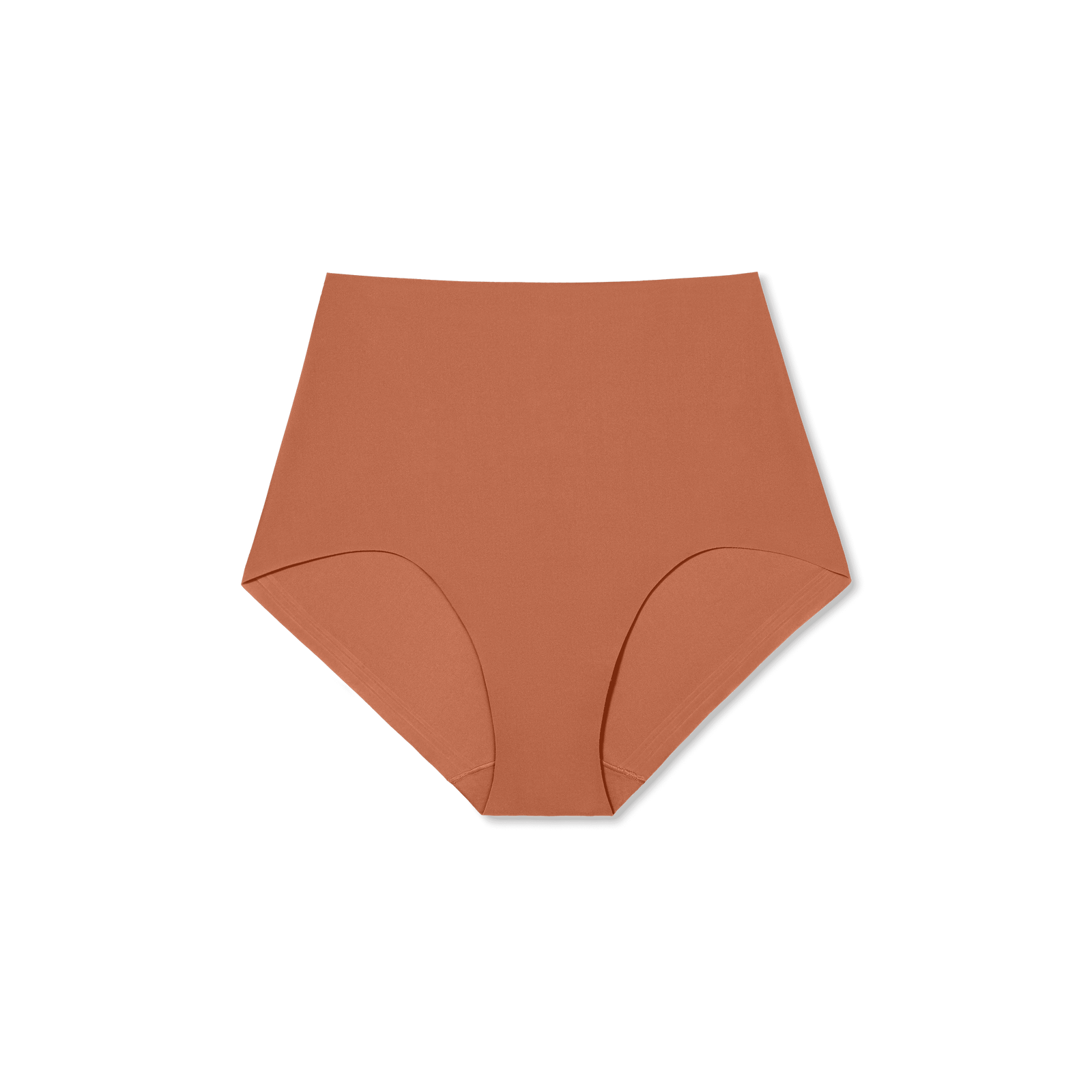 Women’s No Show High Rise Boyshort - Pecan - L Front [7691]