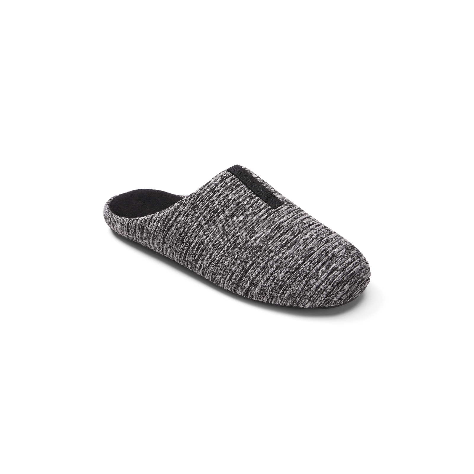 Men's Marl Knit House Slipper black-softwhite-layflat-1-transparent