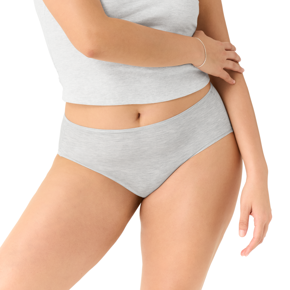 Women's Super Soft High Rise Full Brief - Varsity Grey Heather WO1 [7708]
