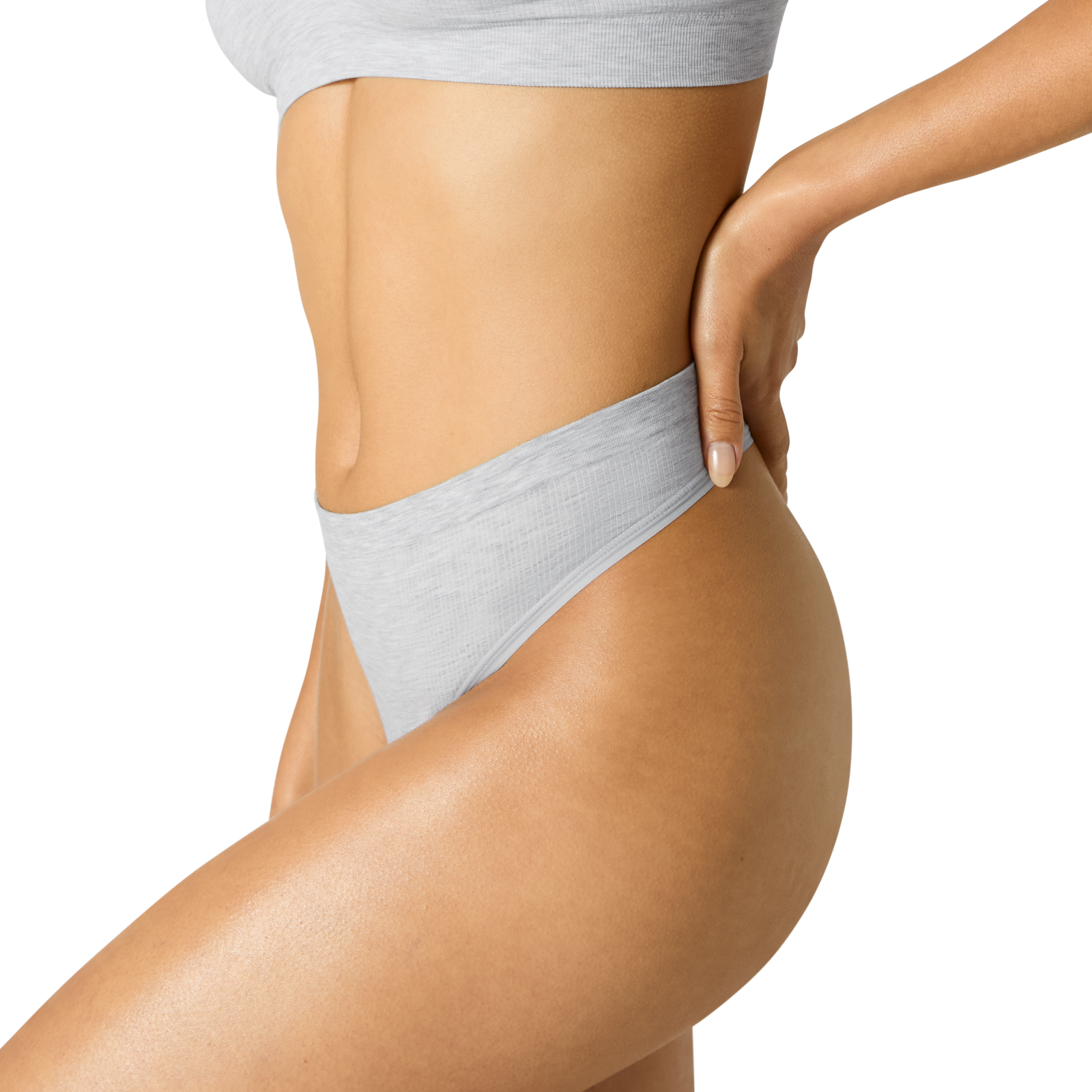 Seamless Thong - Varsity Grey Heather WO2 [7714]