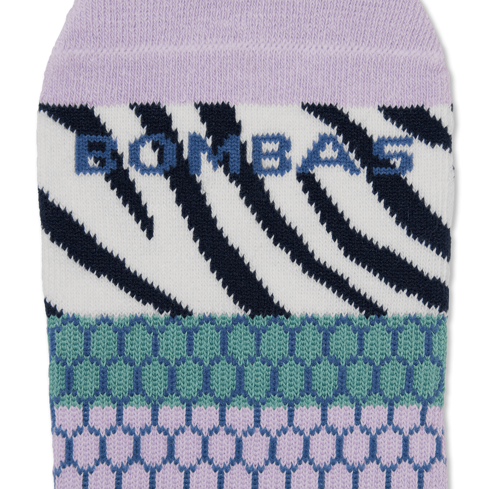 Women’s Wild Wear Ankle Socks - Purple Smoke Zebra Detail [7812]