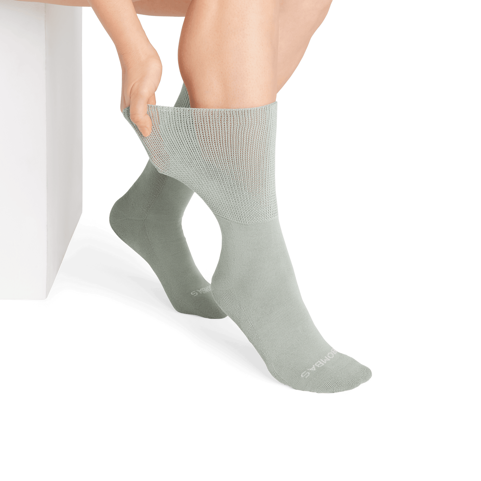 Ultra Stretch Calf Sock - Putty Green WO4 Detail [7843]