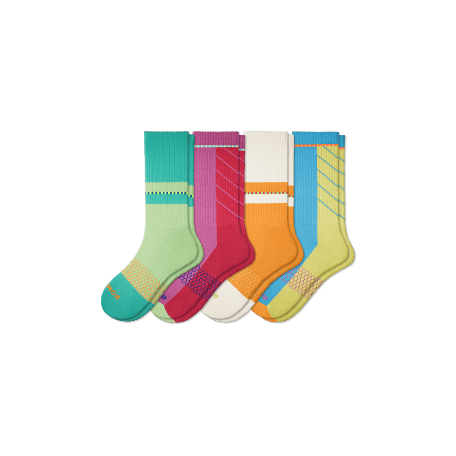 Black Hive Collection Calf Sock 4-Pack - Active Court Pair