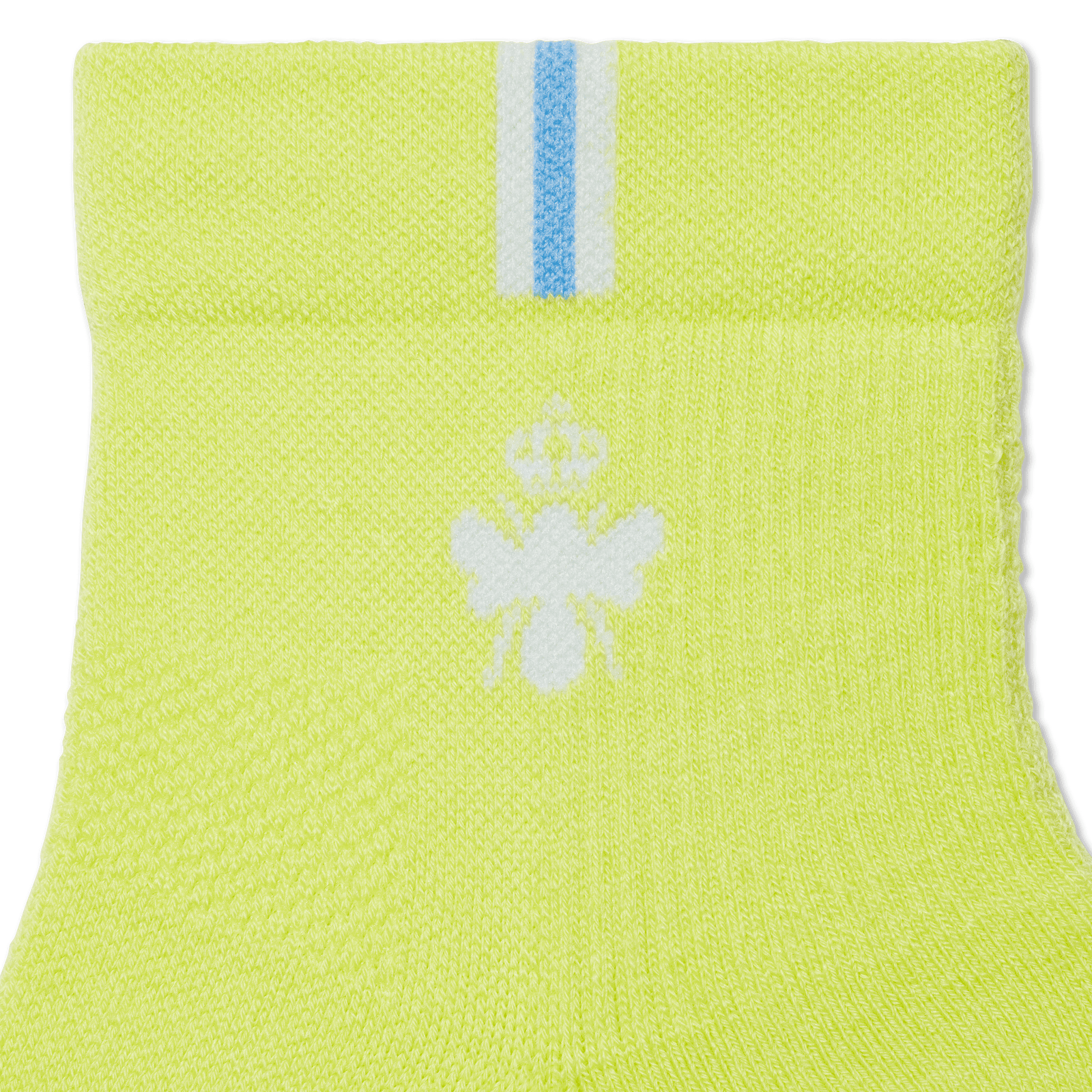 Merino Wool Blend Athletic Quarter Socks - Green Chartreuse Detail [8067]